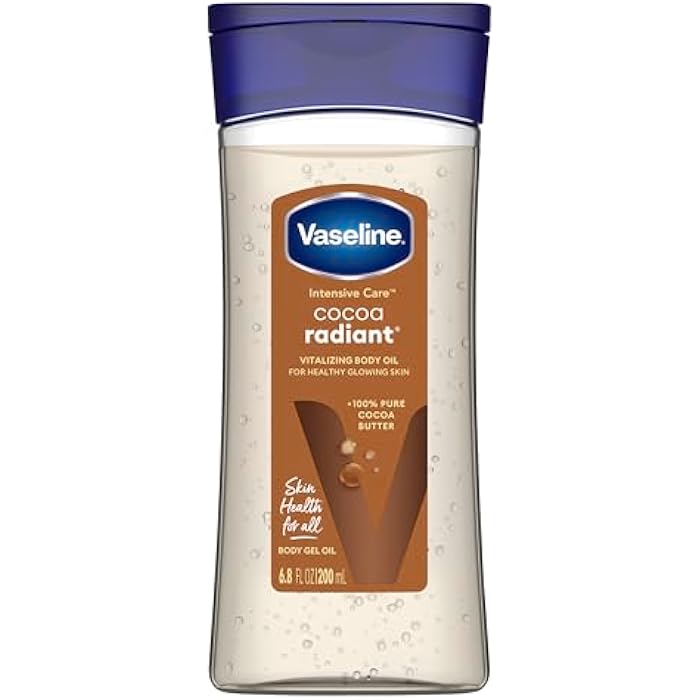 Vaseline Intensive Care Body Gel Oil, Cocoa Radiant, 6.8 oz,Transparent - Package May Vary - Image 1